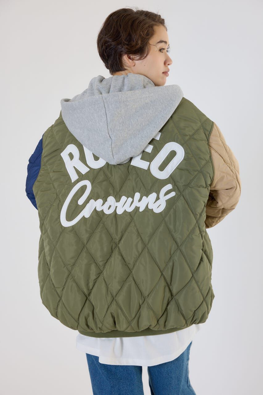 RODEO CROWNS「キルティングフードブルゾン」|ブルゾン・スタジャン|