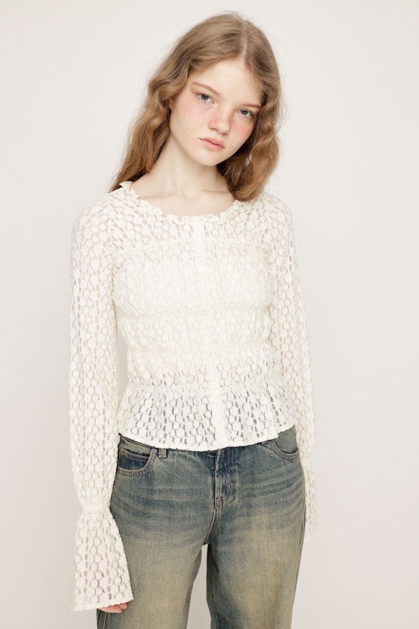 SLY「PUFFY SHIRRING CUT トップス」|Tシャツ・カットソー|IVOY3