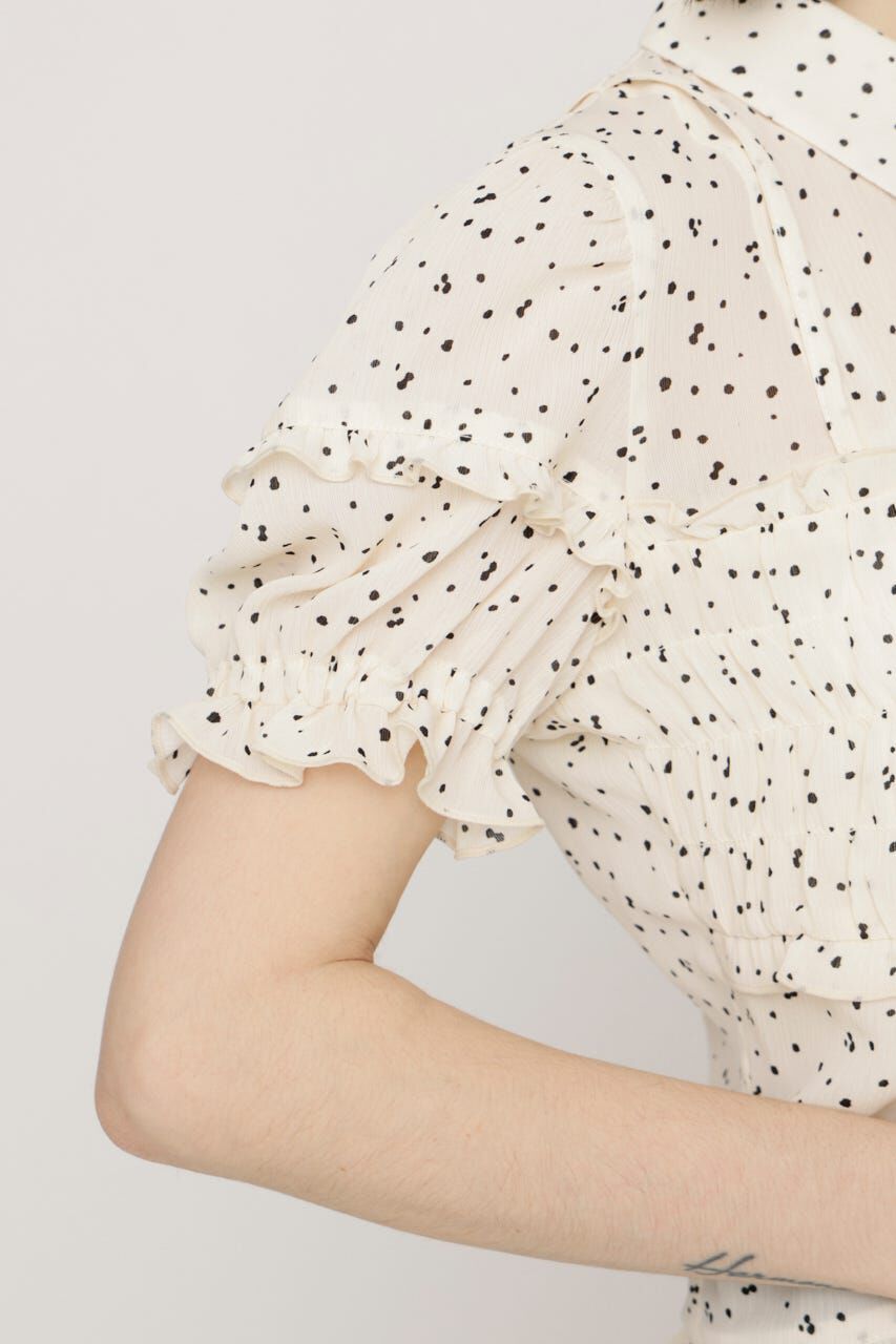 SLY「TINY DOTS FRILL ブラウス」|シャツ・ブラウス|