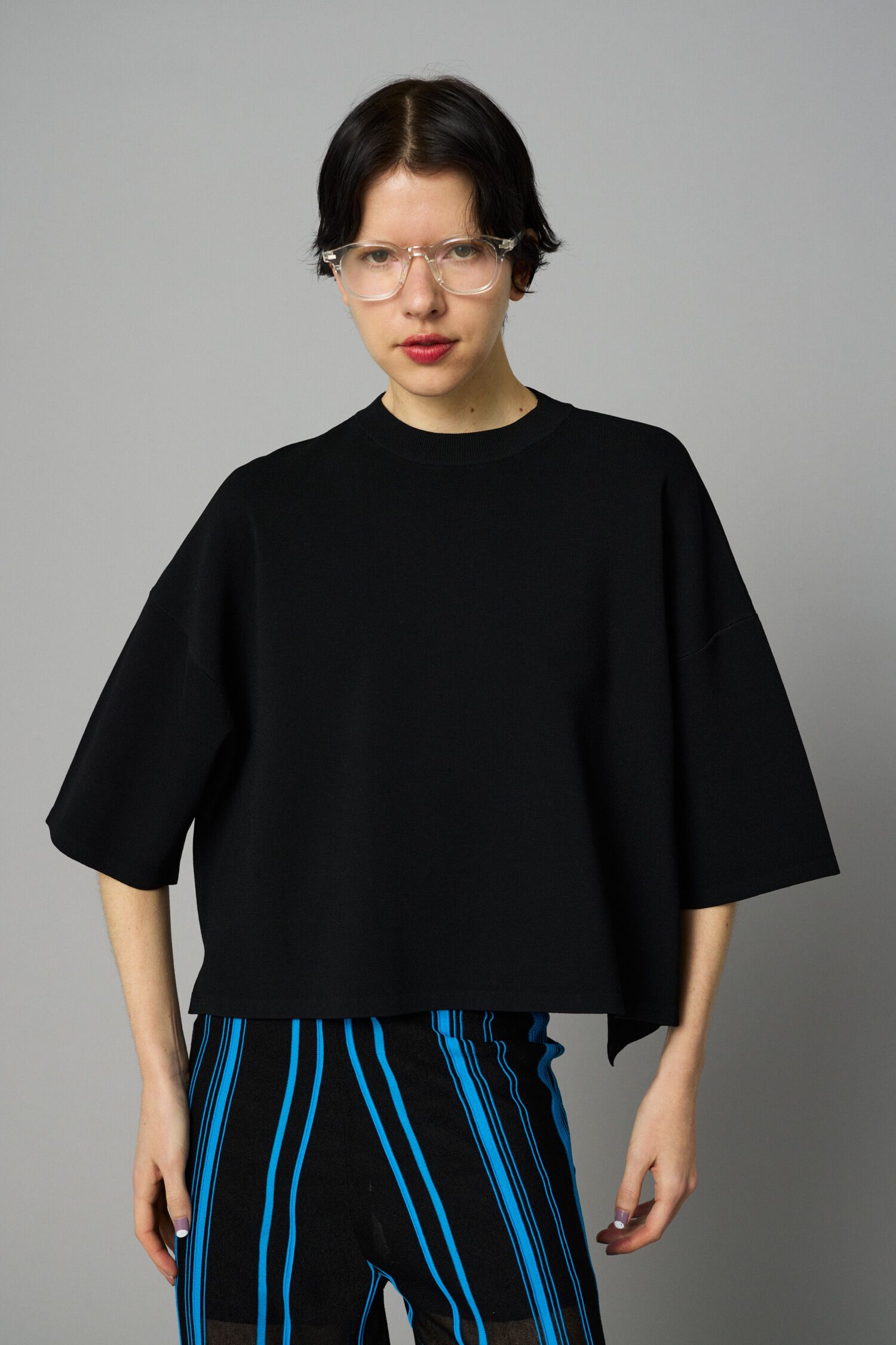 HeRIN.CYE「Box knit tops」|ニット・セーター|BLK