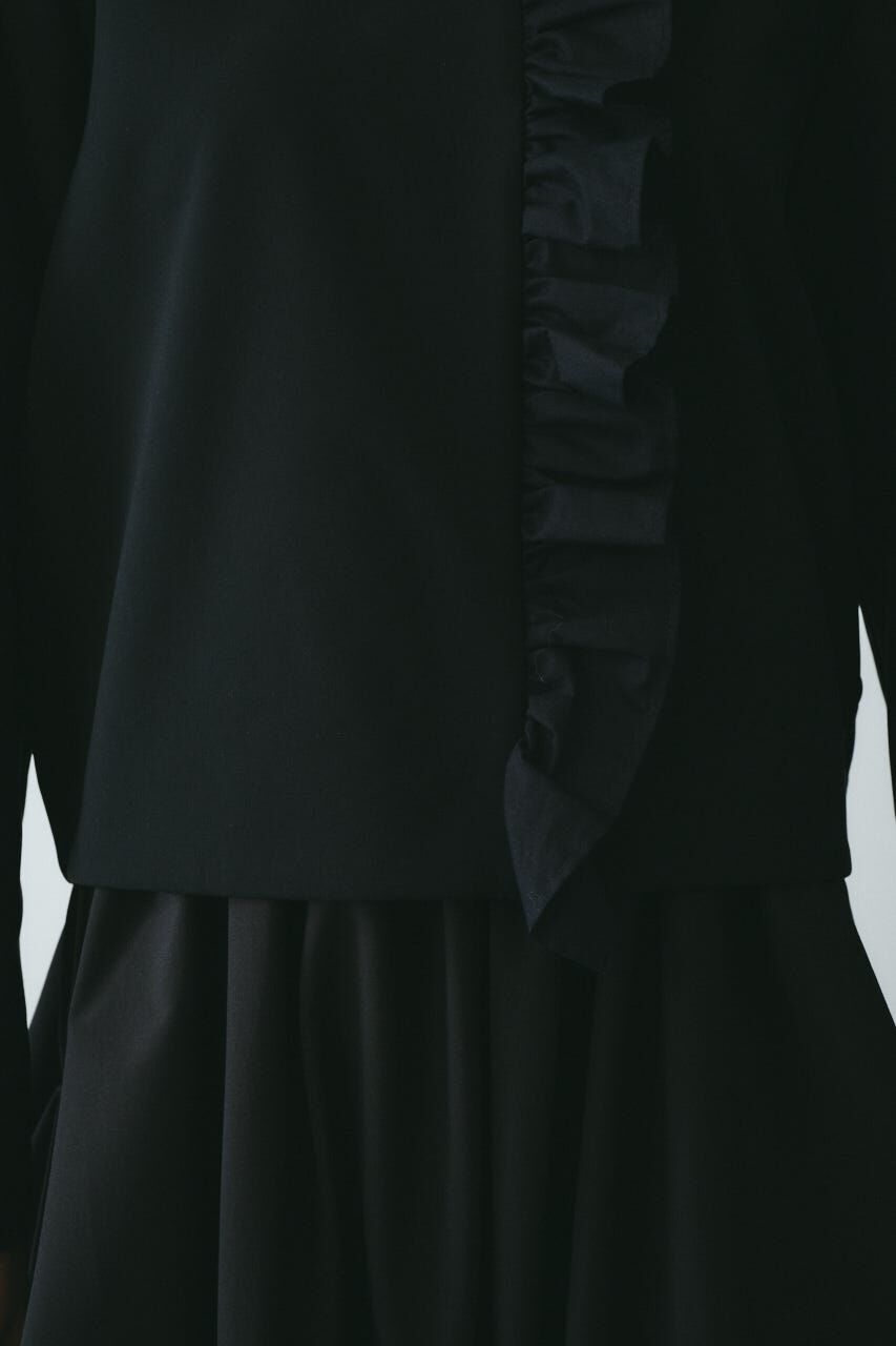 HeRIN.CYE「CLO Black frill pull over」|シャツ・ブラウス|