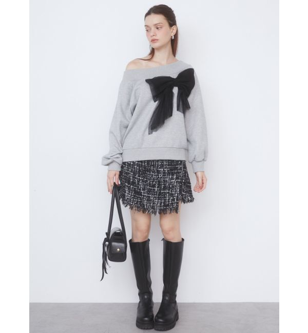 CALNAMUR「TWEED SKIRT PANTS/ツイードスカートパンツ」|スカート|