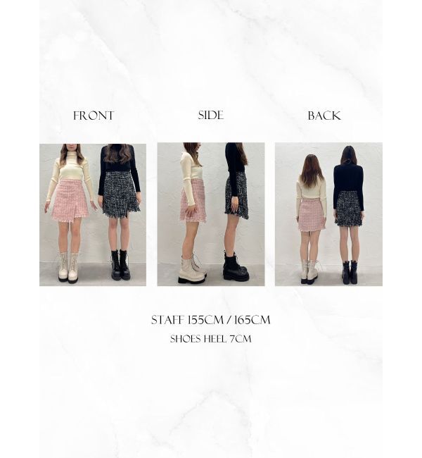 CALNAMUR「TWEED SKIRT PANTS/ツイードスカートパンツ」|スカート|
