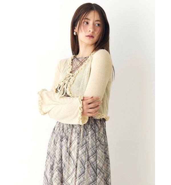 CALNAMUR「フリルカラーカーデ」|ニット・セーター|