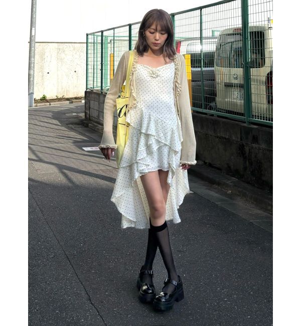 CALNAMUR「フリルカラーカーデ」|ニット・セーター|