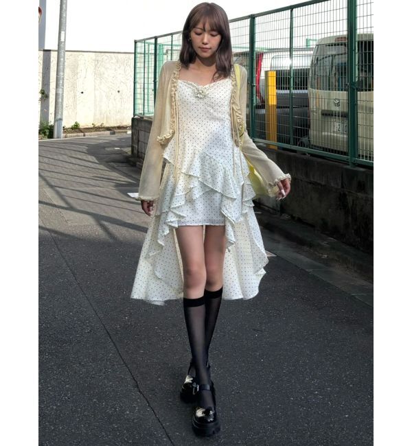 CALNAMUR「フリルカラーカーデ」|ニット・セーター|