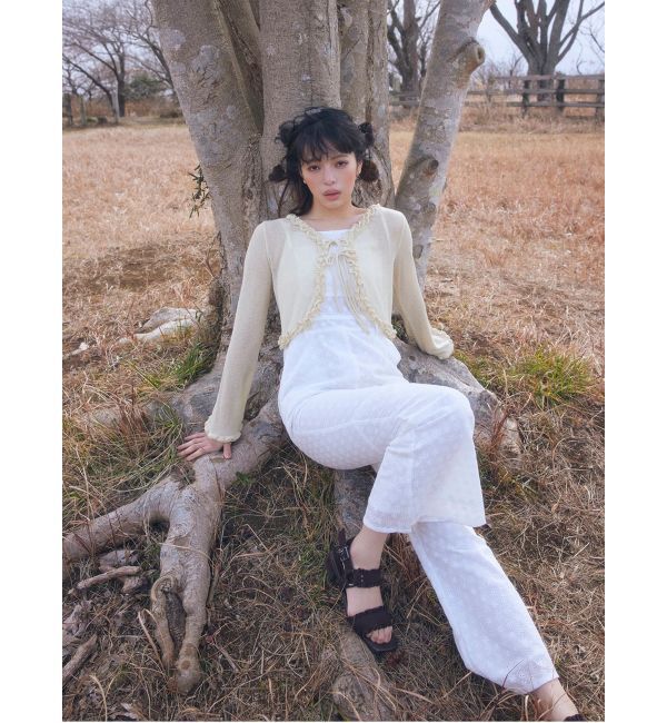 CALNAMUR「フリルカラーカーデ」|ニット・セーター|