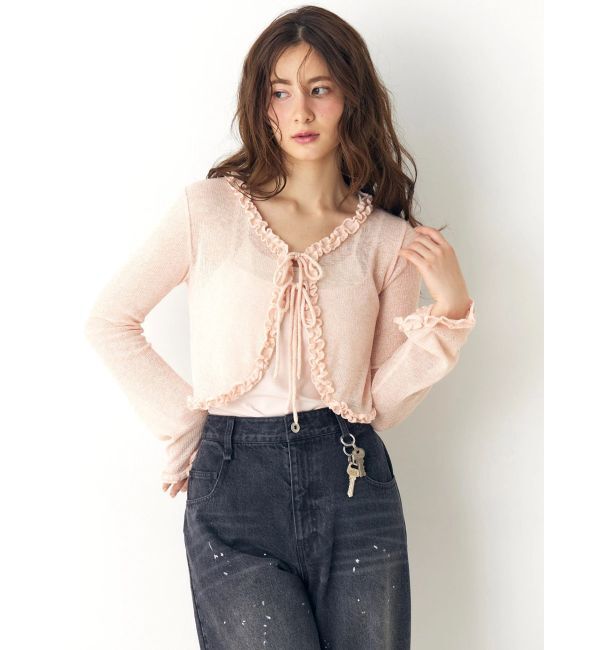 CALNAMUR「フリルカラーカーデ」|ニット・セーター|