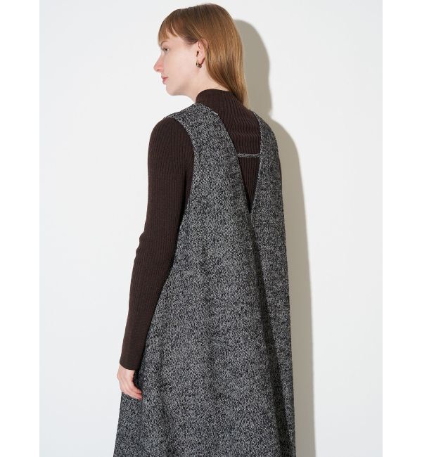 ELENDEEK「TWEED DEEP V NECK OP」|ワンピース|