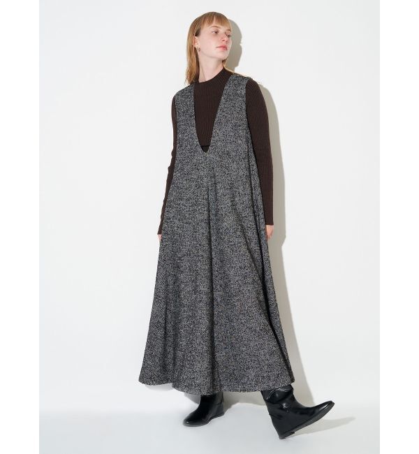 ELENDEEK「TWEED DEEP V NECK OP」|ワンピース|