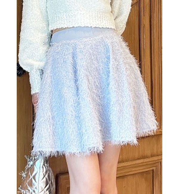 RESEXXY「シャギーミニスカート」|スカート|ラベンダー