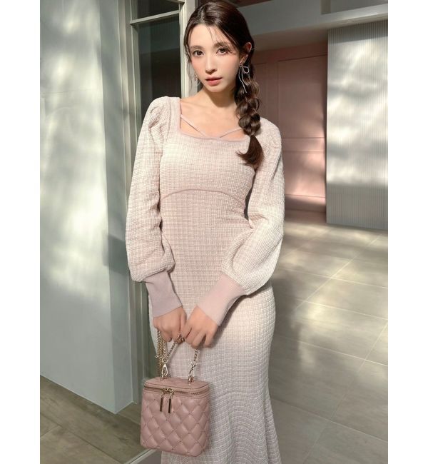 RESEXXY「バイカラーツイードマーメイドワンピース」|ワンピース|