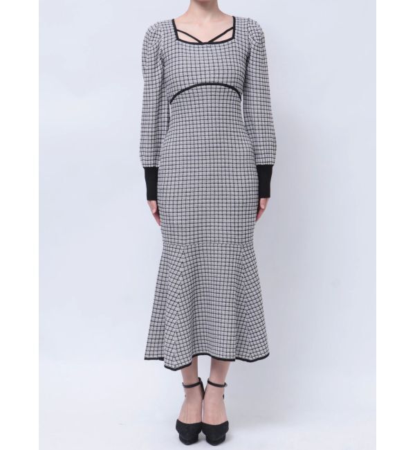 RESEXXY「バイカラーツイードマーメイドワンピース」|ワンピース|