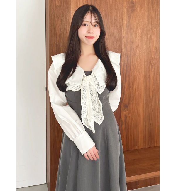 dazzlin「スカーフリボンフレアワンピース」|ワンピース|