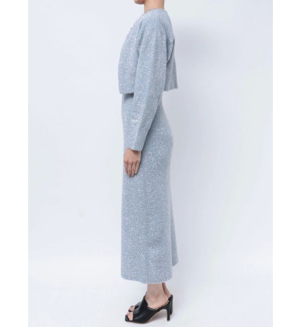 MERCURYDUO「ラメシャギーカーデセットキャミニットワンピース」|ワンピース|