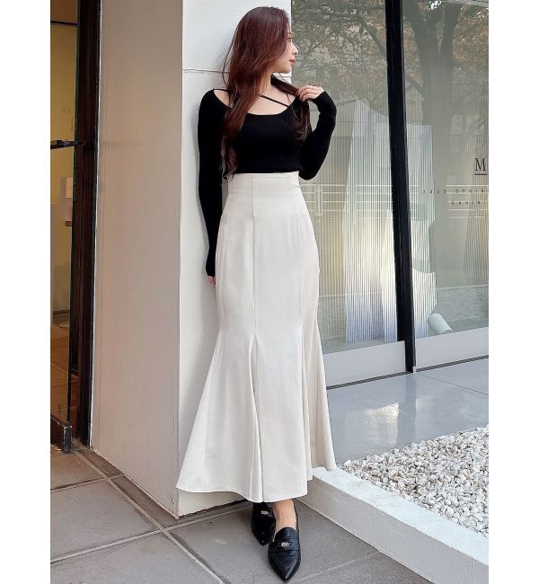 MERCURYDUO「バックレースアップストレッチマーメイドスカート」|スカート|