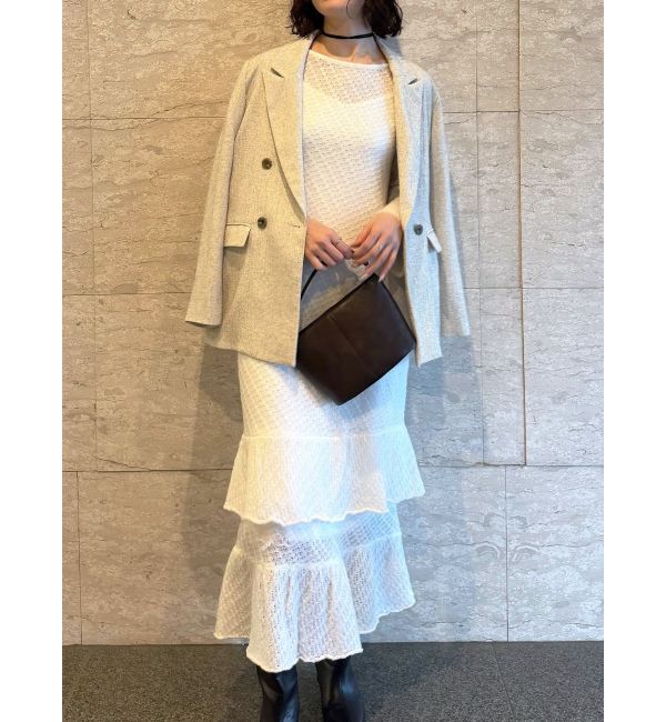 LAGUNAMOON「ニッティングパターンヘムフリルニットワンピース」|ワンピース|