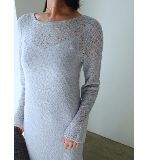 LAGUNAMOON「ニッティングパターンヘムフリルニットワンピース」|ワンピース|