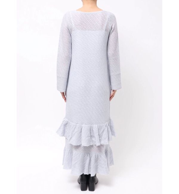 LAGUNAMOON「ニッティングパターンヘムフリルニットワンピース」|ワンピース|