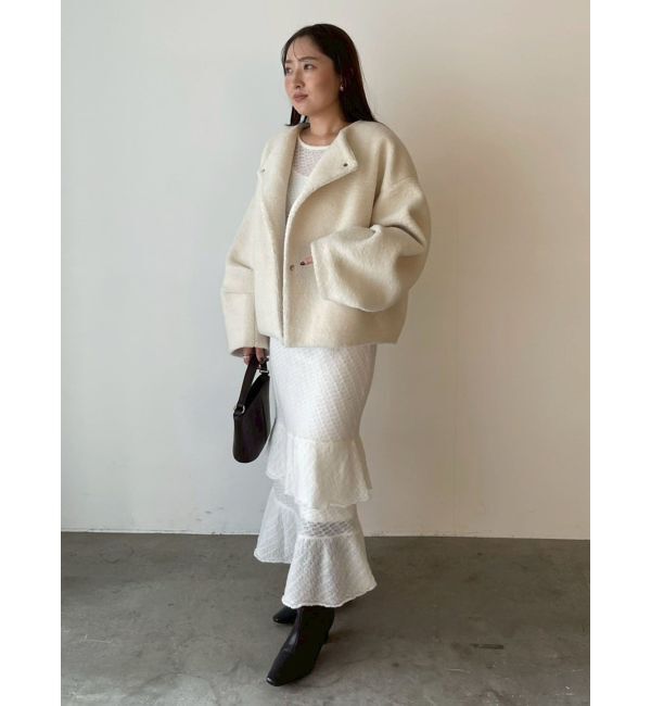 LAGUNAMOON「ニッティングパターンヘムフリルニットワンピース」|ワンピース|