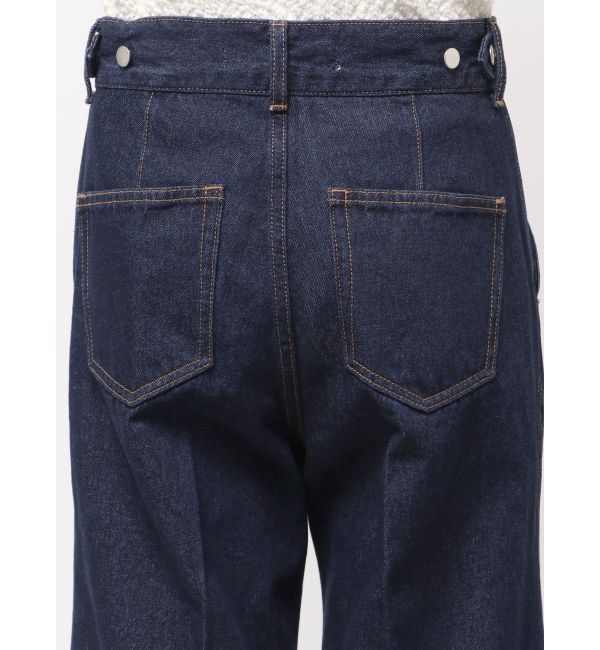 LAGUNAMOON「センタープレスワイドフレアデニムパンツ」|デニム|