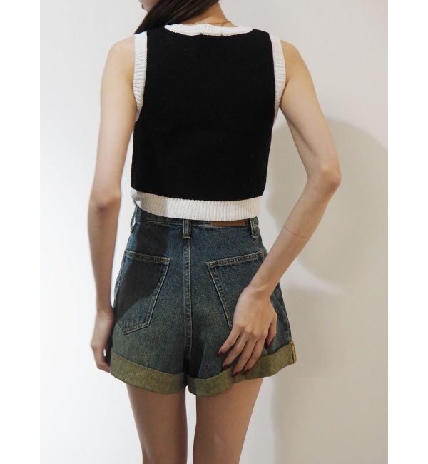 EVRIS「ロールアップデニムショートパンツ【セットアップ着用可能】」|デニム|
