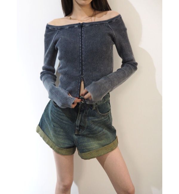 EVRIS「ロールアップデニムショートパンツ【セットアップ着用可能】」|デニム|