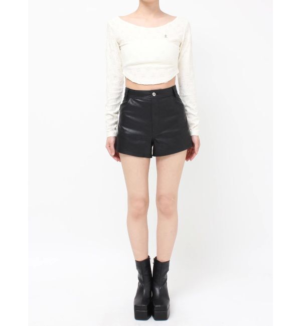 EVRIS「フェイクレザータイトショートパンツ」|その他|