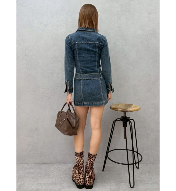 EVRIS「ストレッチデニムシャツミニワンピース」|ワンピース|