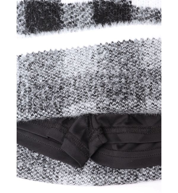 GYDA「CHECK shaggy ニットスカートライクショートパンツ」|スカート|