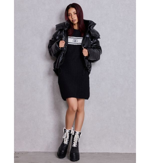 GYDA「Symmetry GYDAリブニットワンピース」|ワンピース|