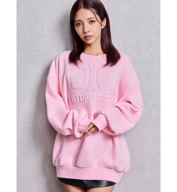 GYDA「Symmetry GYDAロゴembossトップス」|スウェット・ジャージ|ピンク