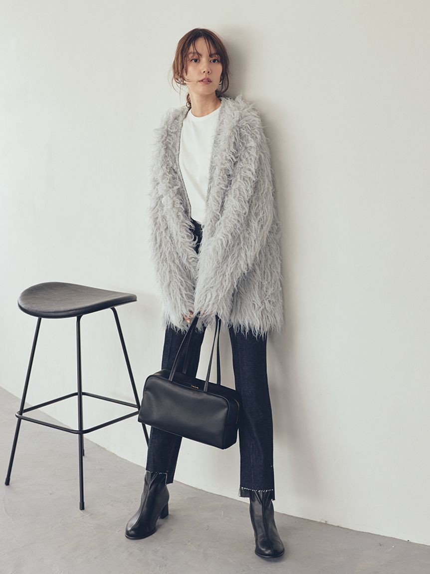 Mila Owen「裾段差テーパードデニムパンツ」|デニム|