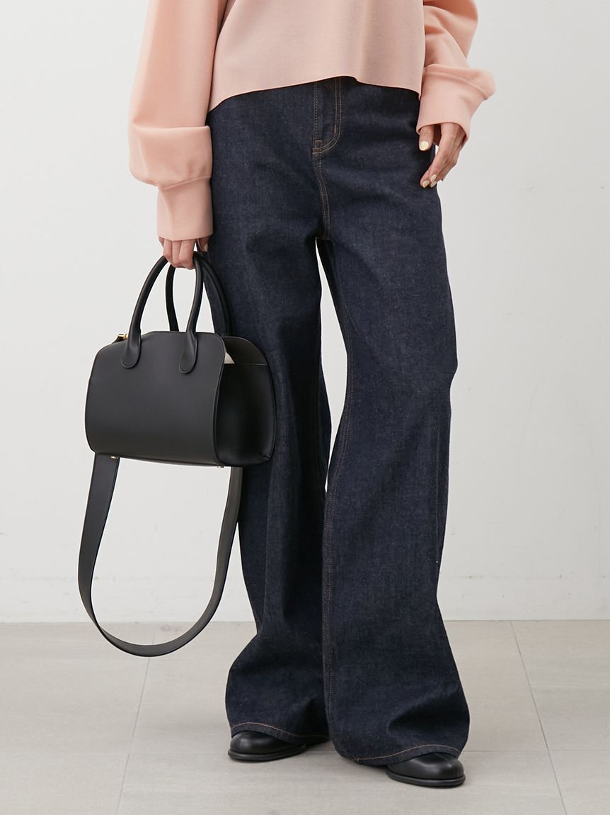 Mila Owen「ハイウエストワイドデニムパンツ」|デニム|IND