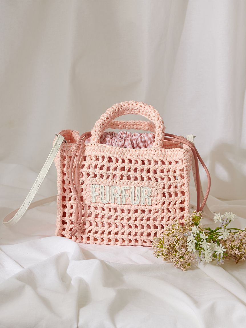 FURFUR「【限定カラー】ラフィアロゴトートバッグ」|トートバッグ|PNK