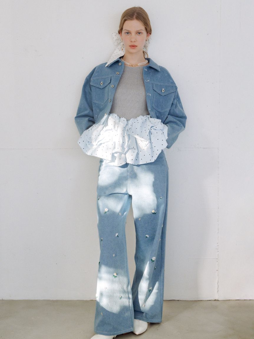 FURFUR「フラワーモチーフパールネックレス」|ネックレス|