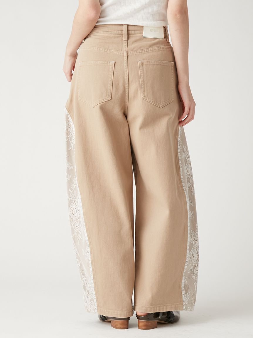 FURFUR「レースドッキングカーブデニムパンツ」|デニム|