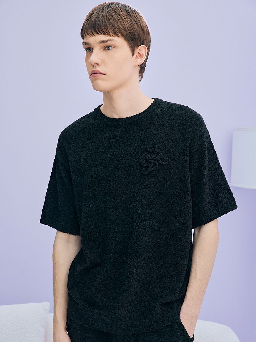 GELATO PIQUE HOMME「【JOEL ROBUCHON】【HOMME】【接触冷感】スムーズィーliteクールワンポイント刺繍プルオーバー」|プルオーバー|BLK