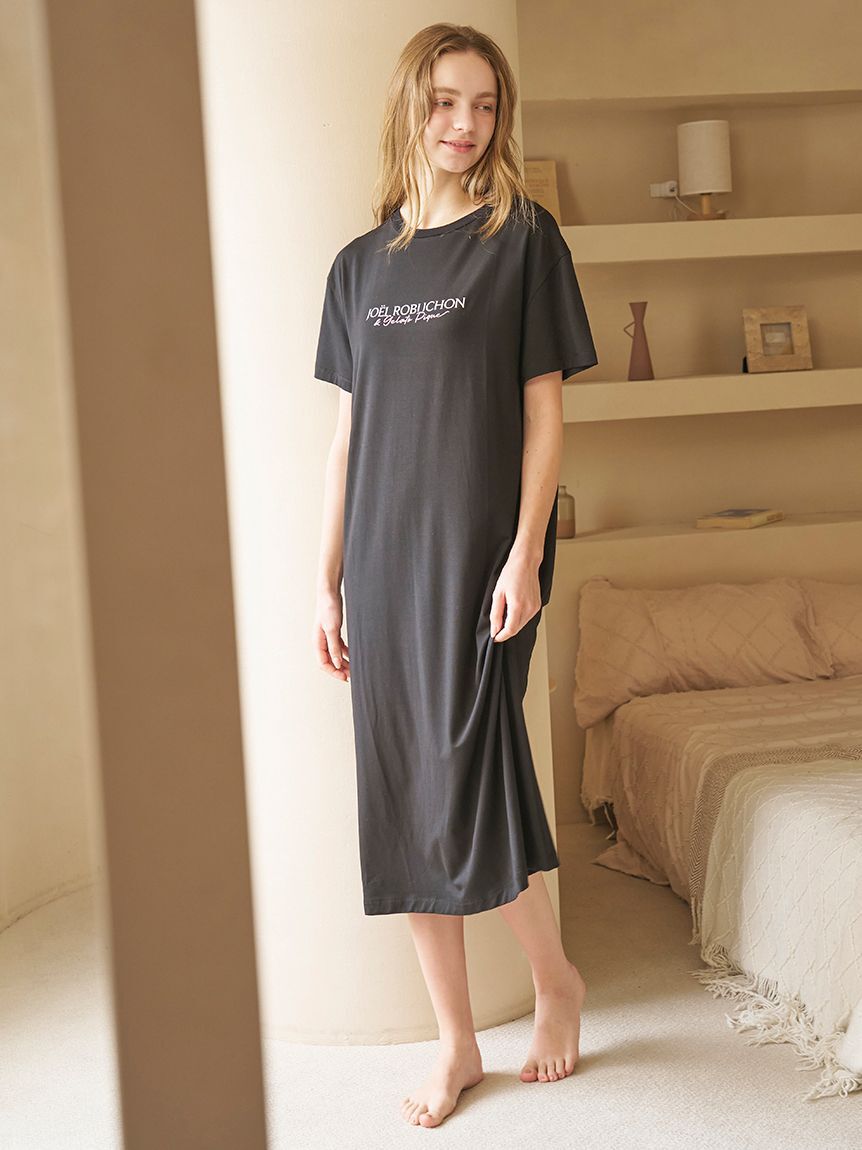 gelato pique「【JOEL ROBUCHON】【持続冷感】ロゴプリントワンピース」|ルームウェア|