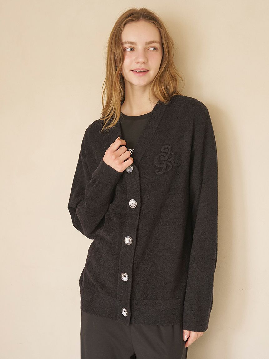 gelato pique「【JOEL ROBUCHON】【接触冷感】スムーズィーliteクールワンポイントロゴ刺繍カーディガン」|ルームウェア|