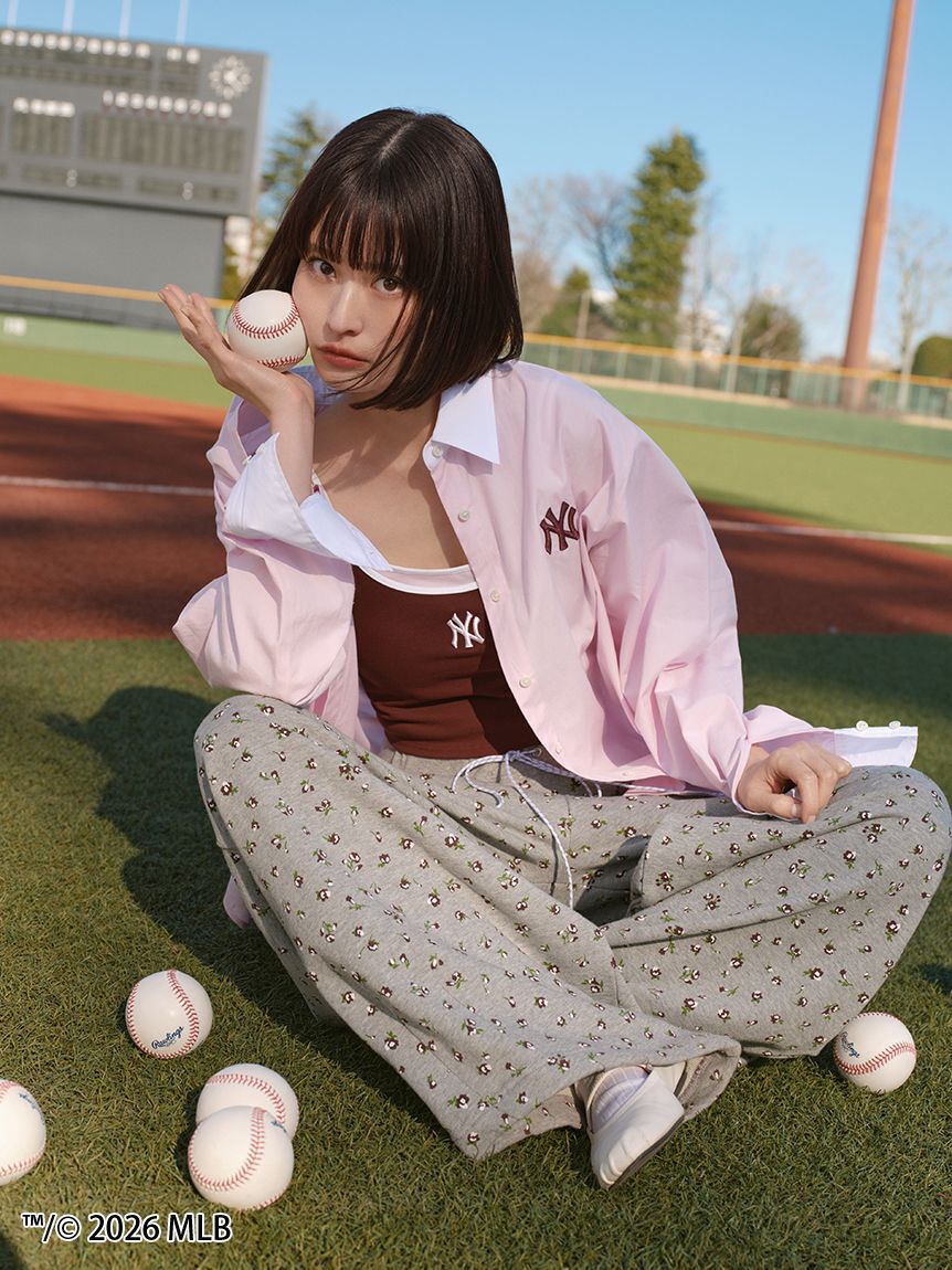 SNIDEL「【MLB】Sustainableスウェットワイドパンツ」|チノ|
