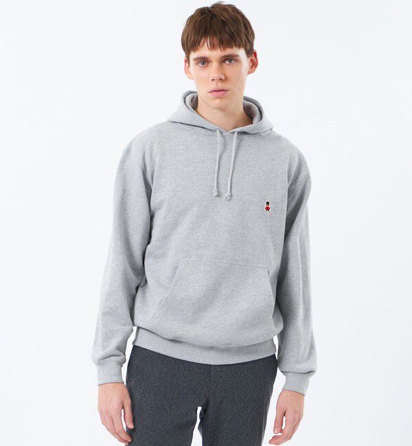 MACKINTOSH PHILOSOPHY「【WEB&一部店舗限定】バッキンガムベア 10オンス裏パイル ワンポイントフーデッドパーカー」|Tシャツ・カットソー|チャコールグレー