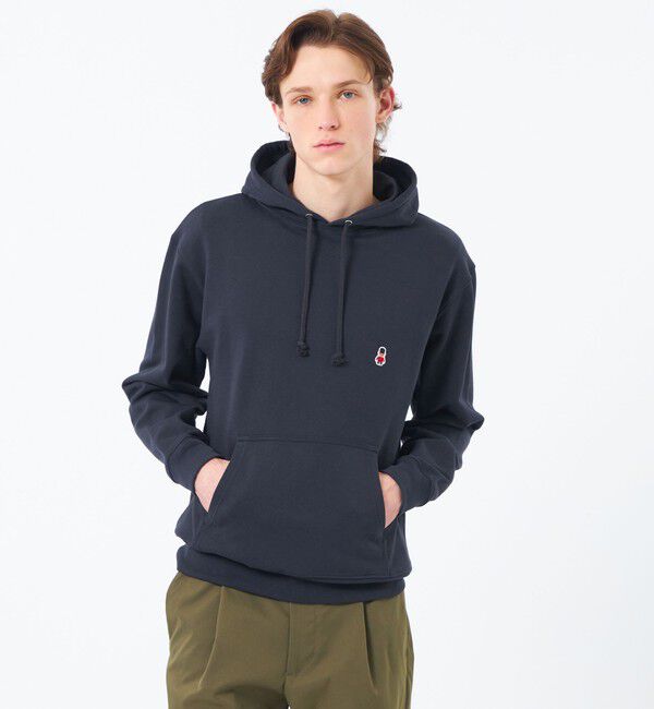 MACKINTOSH PHILOSOPHY「【WEB&一部店舗限定】バッキンガムベア 10オンス裏パイル ワンポイントフーデッドパーカー」|Tシャツ・カットソー|ネイビー