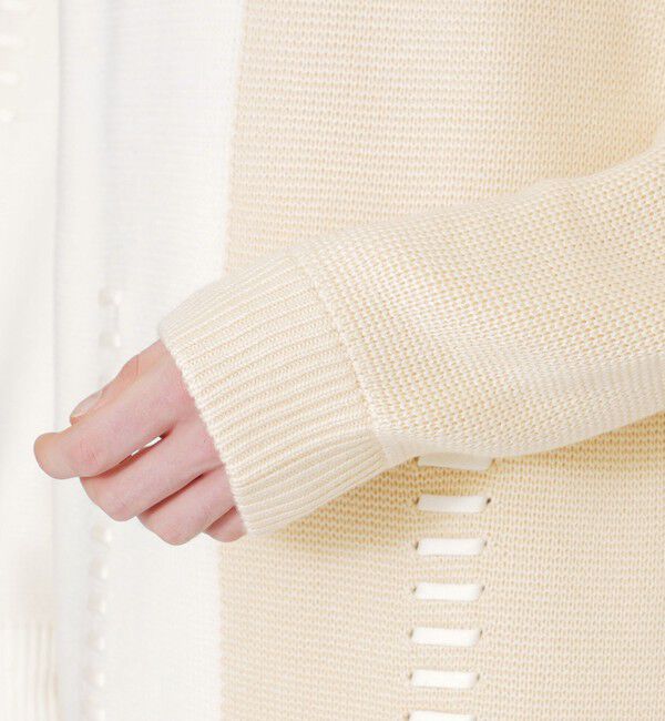  「バイカラーポイントスレッドプルオーバー」|ニット・セーター|