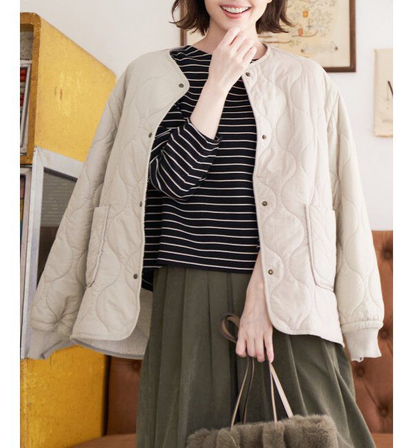 ikka「【撥水】2WAYボアキルトブルゾン」|ブルゾン・スタジャン|