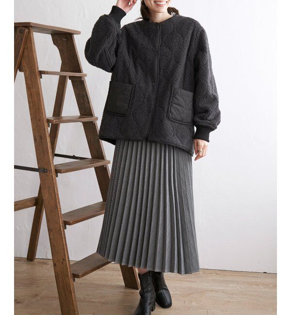 ikka「【撥水】2WAYボアキルトブルゾン」|ブルゾン・スタジャン|