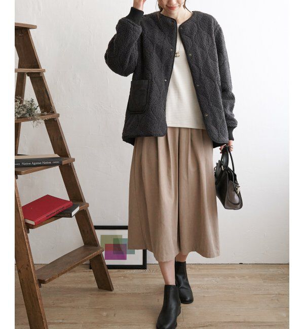 ikka「【撥水】2WAYボアキルトブルゾン」|ブルゾン・スタジャン|