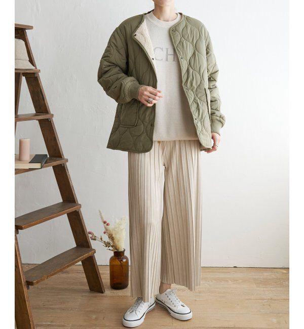 ikka「【撥水】2WAYボアキルトブルゾン」|ブルゾン・スタジャン|