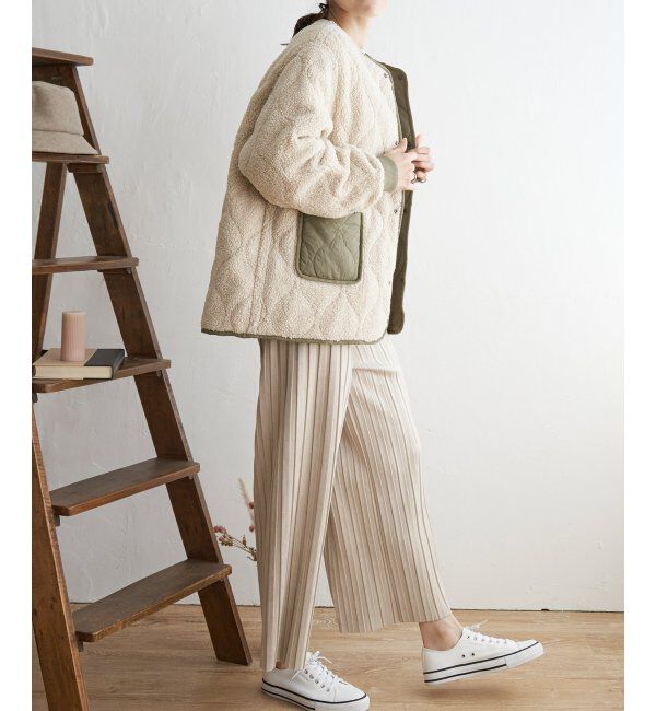 ikka「【撥水】2WAYボアキルトブルゾン」|ブルゾン・スタジャン|