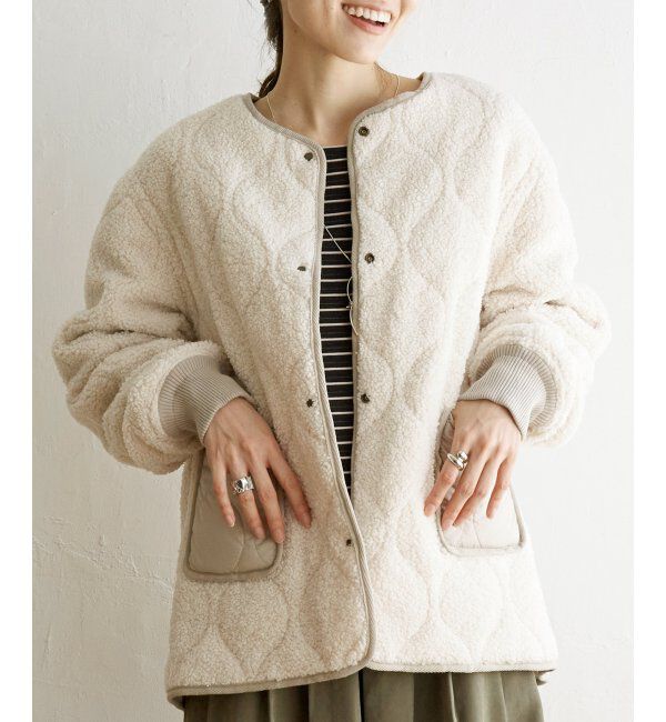 ikka「【撥水】2WAYボアキルトブルゾン」|ブルゾン・スタジャン|